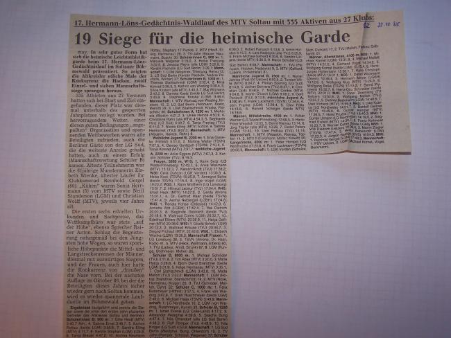 Leichtathletik im Jahr 1985